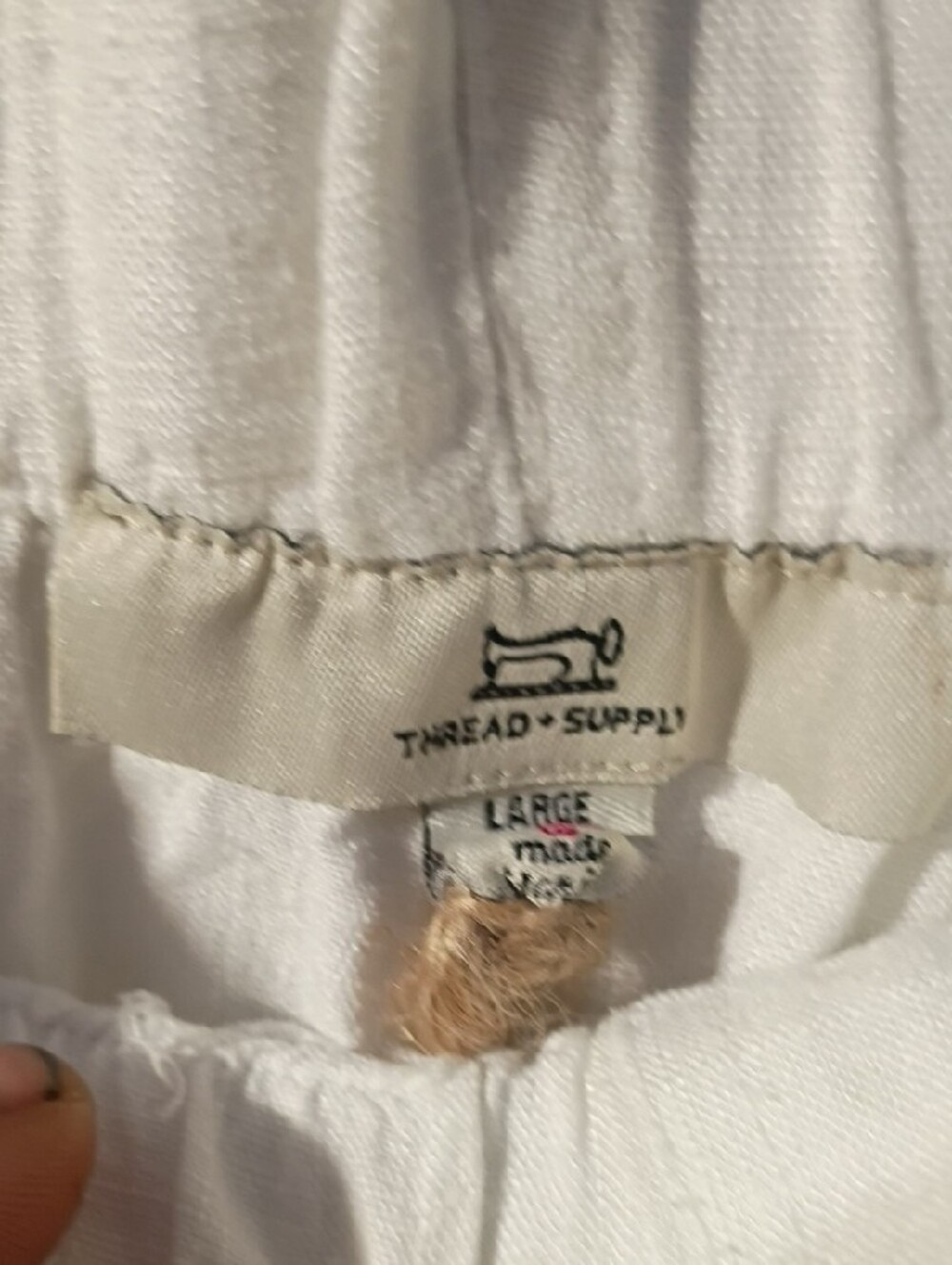 Thread & Supply White Elastic Waist Pants - Picture 5 of 5